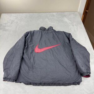 Vintage Nike Y2K Men's Size Large Reversible Big Nike Logo Embroidered Jacket